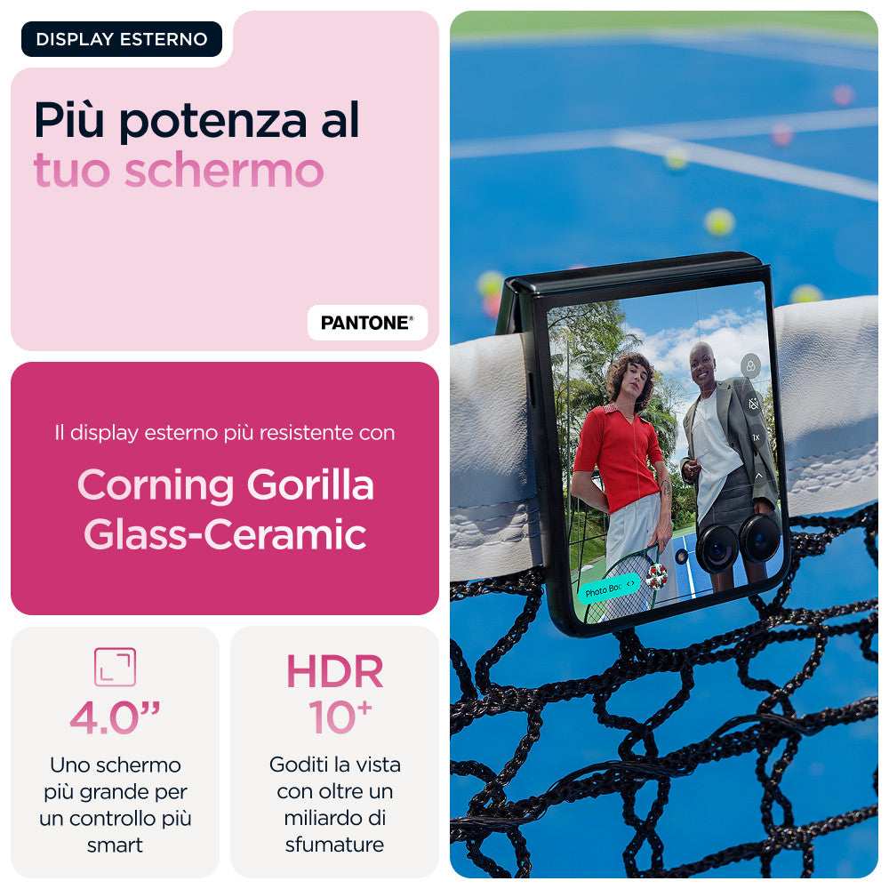 Motorola razr 60 ultra Smartphone Pieghevole 5G 512GB Rosa Android 15 Doppia SIM