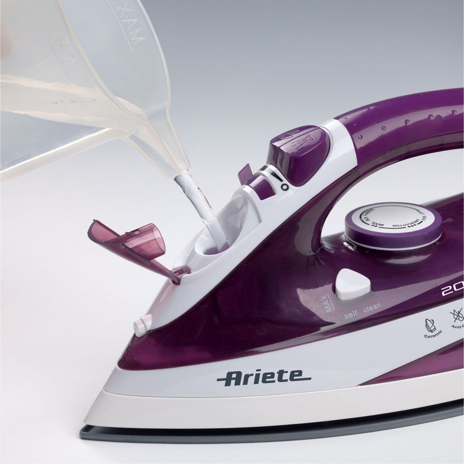 Ariete 6235 Steam Iron Purple Ceramic Plate 2000W 0.3L