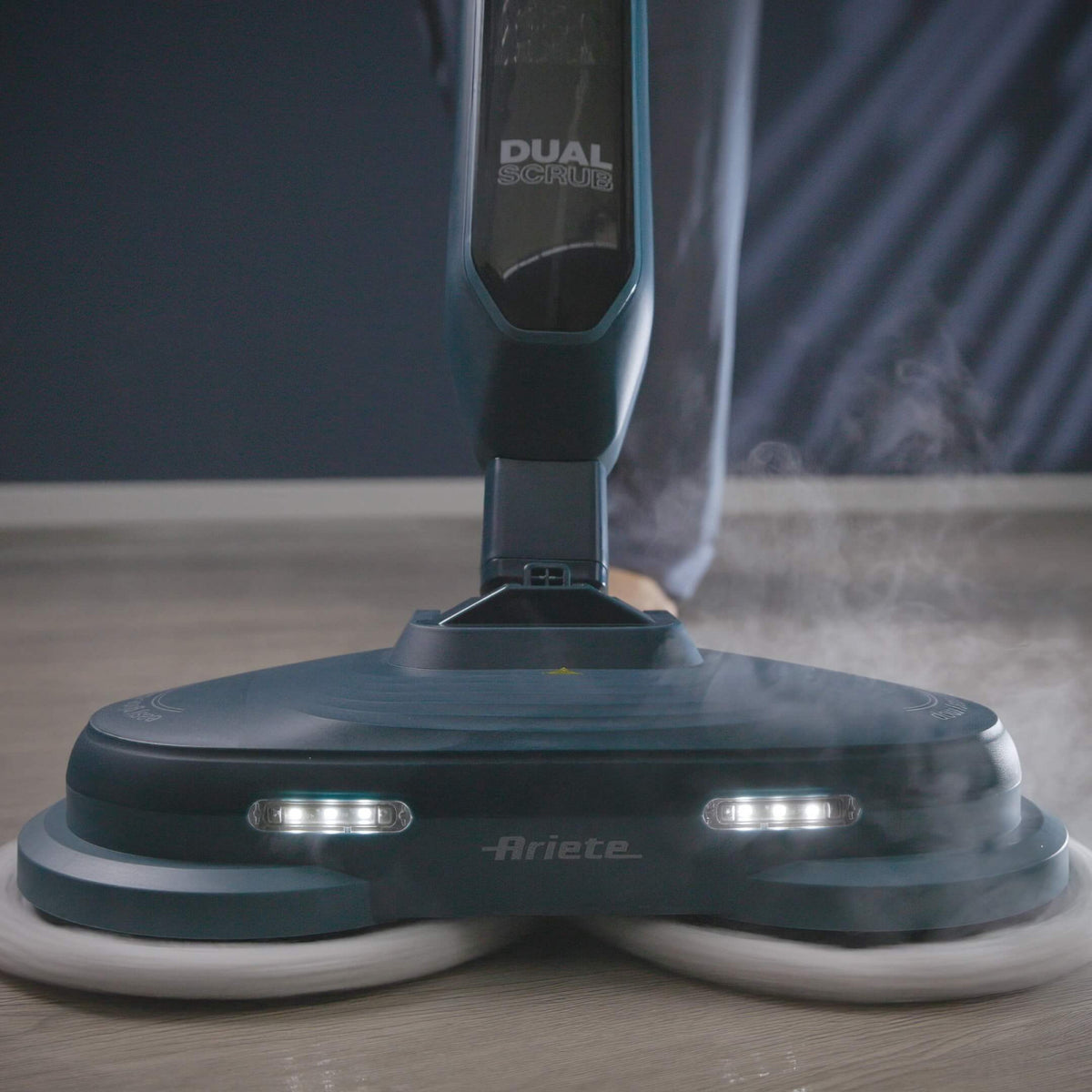 Ariete Dual Steam Scrub 4178/00 Scopa a Vapore 1200W, Serbatoio 400cc - Blu