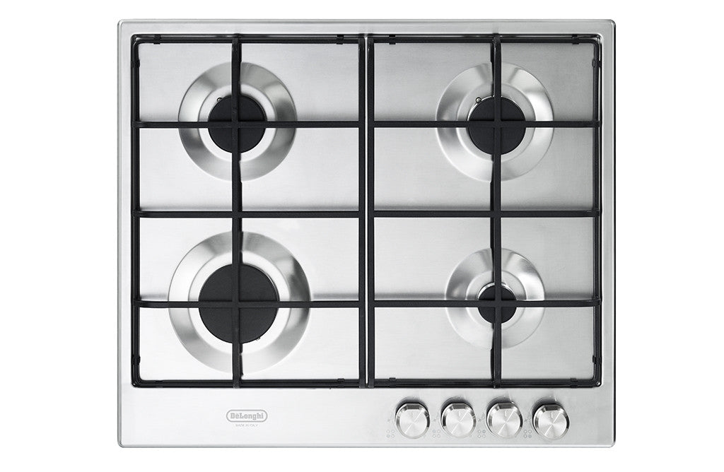 De'Longhi Piano Cottura Gas 4 Fornelli da Incasso 60 cm Acciaio Inox SLF 4R60 LX Lite