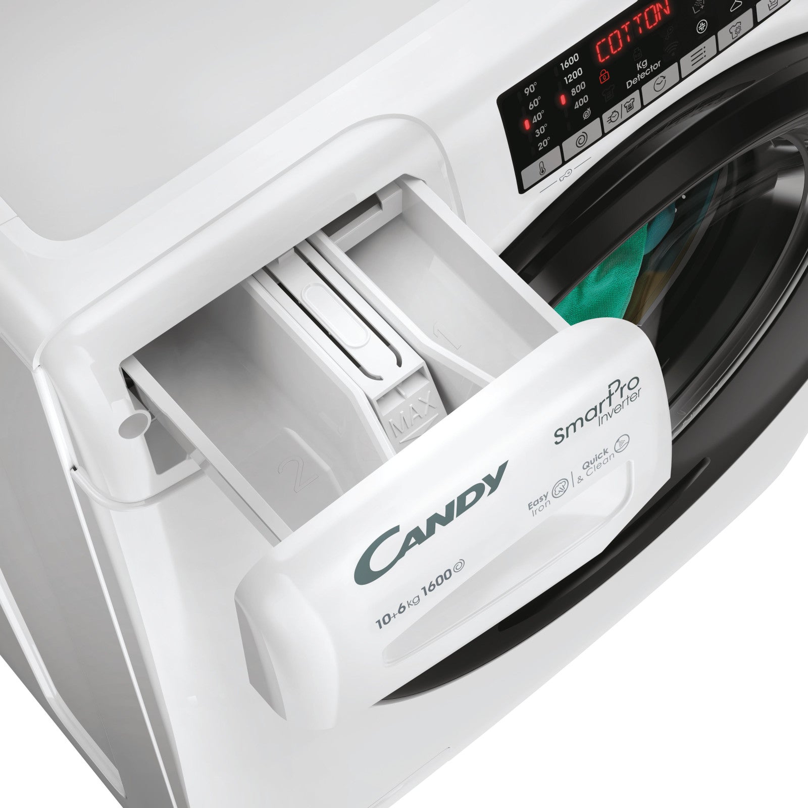 Candy CSOW61066TWMB6S Lavasciuga 10/6 kg 1600 Giri Bianca Wi-Fi Inverter Carica Frontale