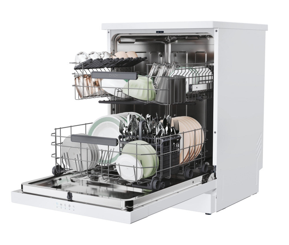 Candy RapidÓ CF 4E7L0W Dishwasher 14 Place Settings Freestanding White Wi-Fi